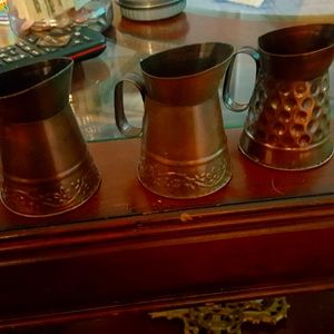 Antique Turkish coffee pots lot of 3